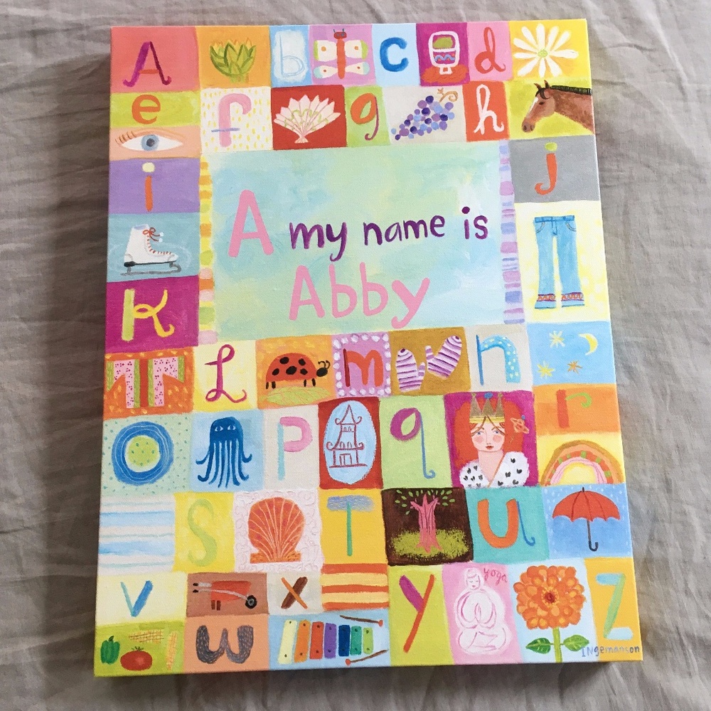 "Abby" Canvas Artwork by Donna Ingemanson - ABCs
